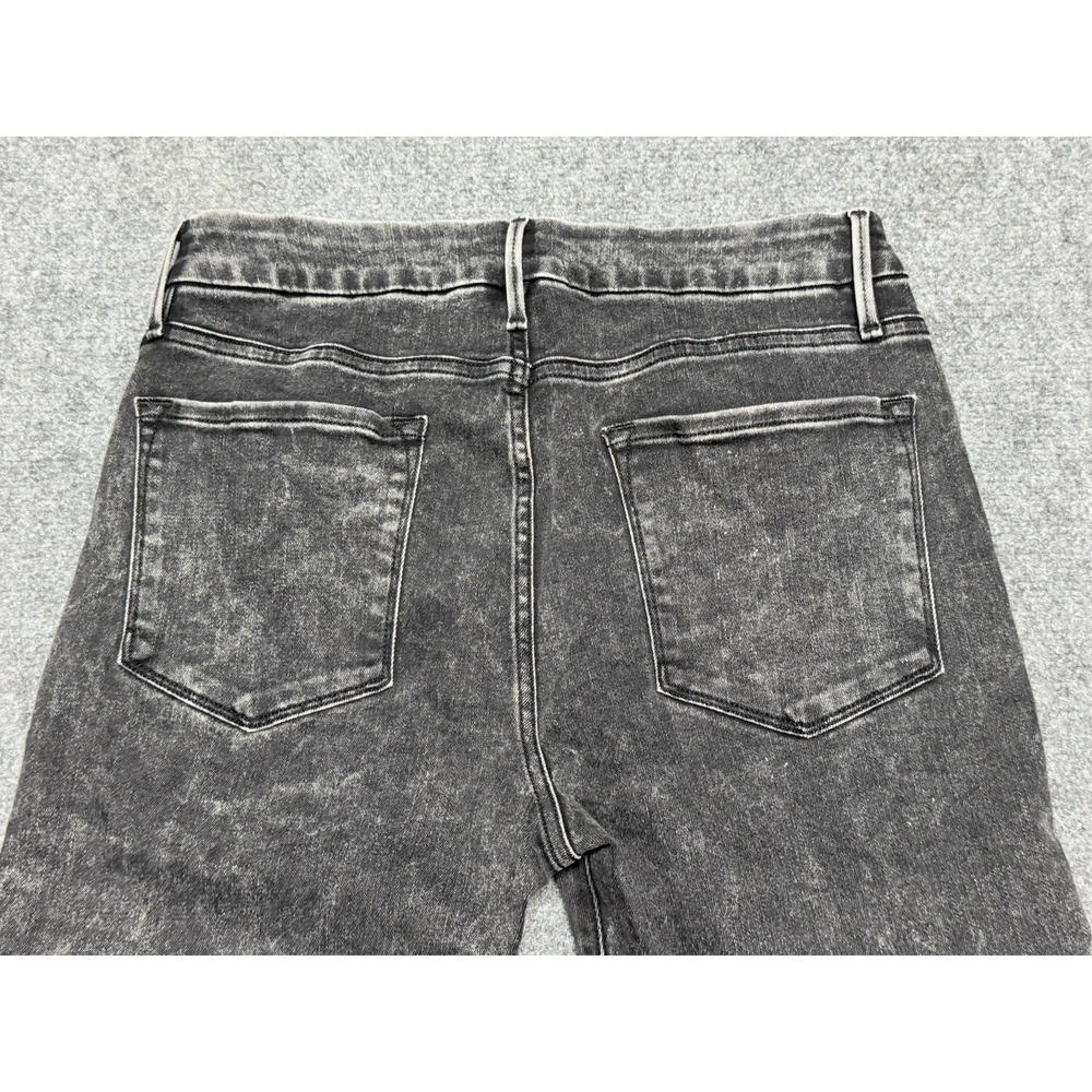 Frame Jeans Womens 30 Black Le Crop Mini Boot Denim‎ Pants Distressed